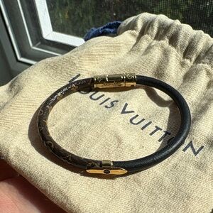 Louis Vuitton Black and Brown Monogram Bracelet